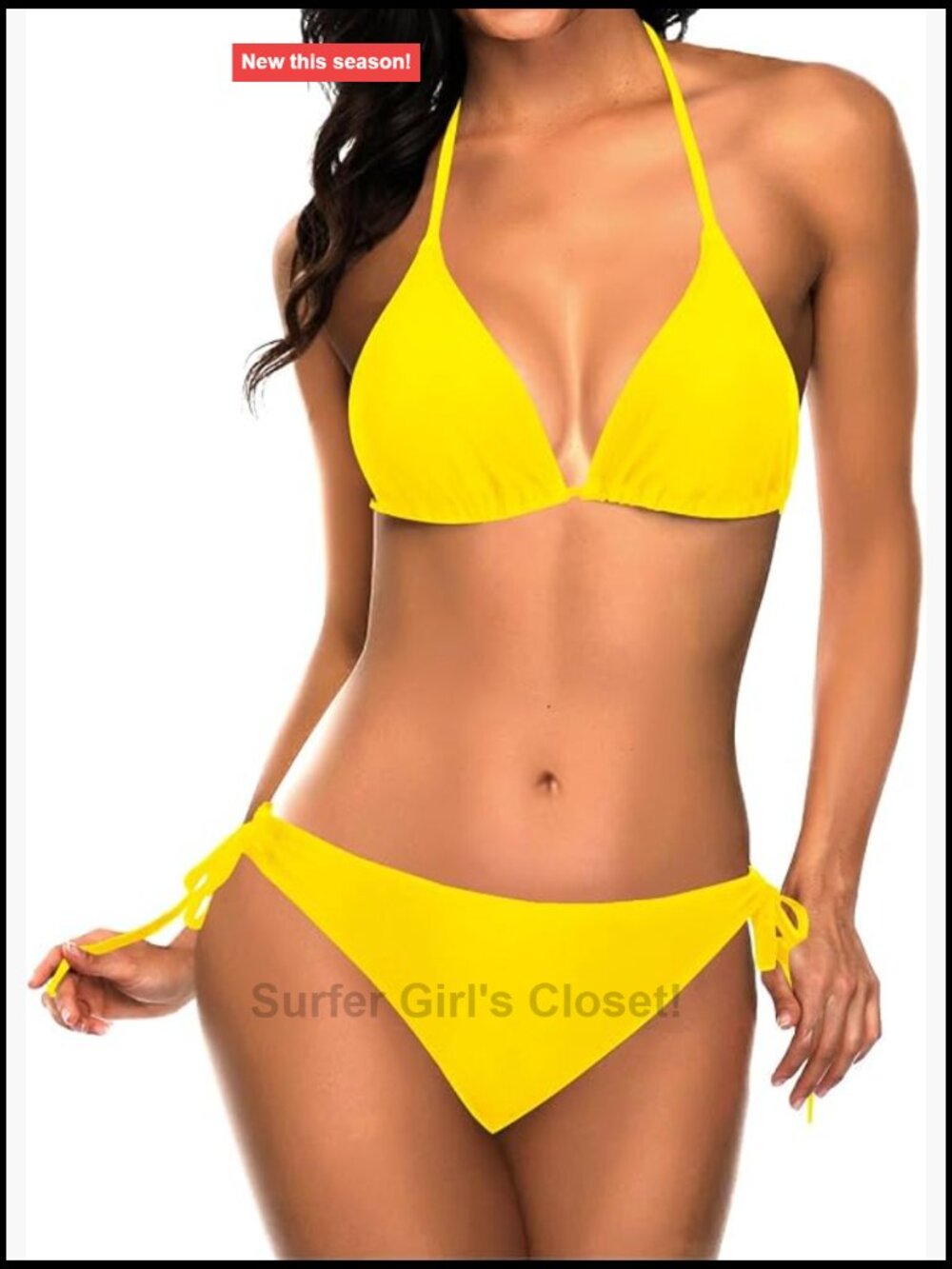 Triangle Bikini Set - Halter Two Piece Swimsuit with Removable Push Up Padding